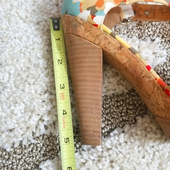 Gianni Bini floral cork style stiletto 6.5 - Picture 10 of 12